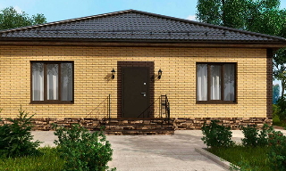 Проекты одноэтажных домов из кирпича | Строй-Сои - Соль-Илецк от 3687 рублей